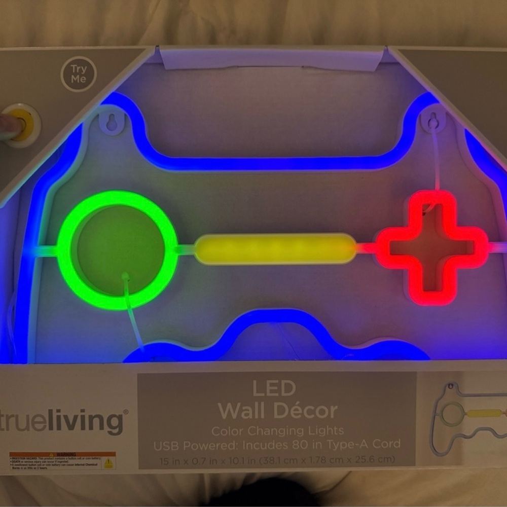 🐰🌷🐣 Level Up Your Space: LED Game Controller Wall Décor